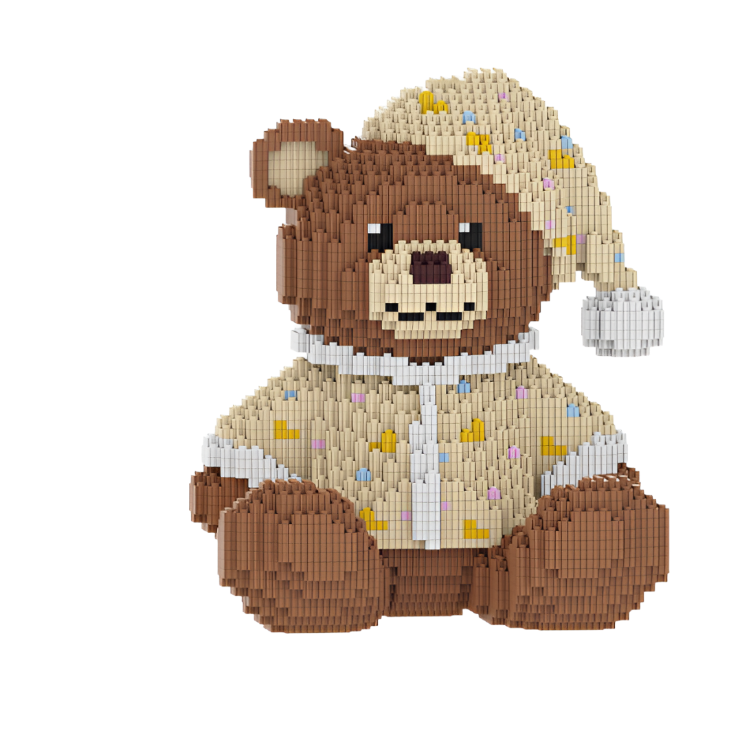 체리닷컴 귀여운 동물 친구들 디폼블럭 나노블록 모음 대형, 브라운 곰돌이, 1개 19,900원