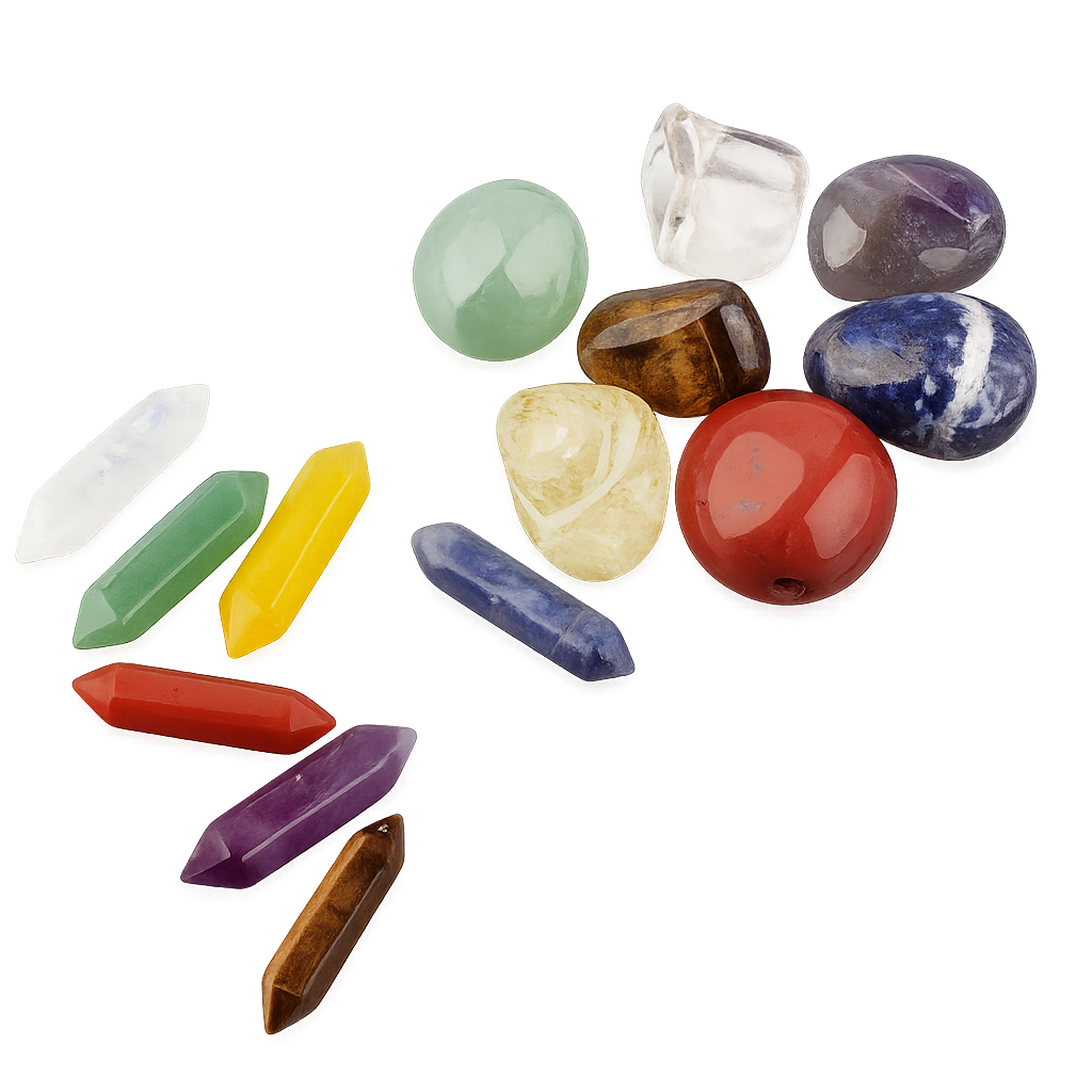 천연 원석 힐링 파워 스톤 7종 세트 | 클리어쿼츠 자수정 호안석 레드제스퍼 어벤츄린 블루스팟제이드 옐로우제이드 19,100원