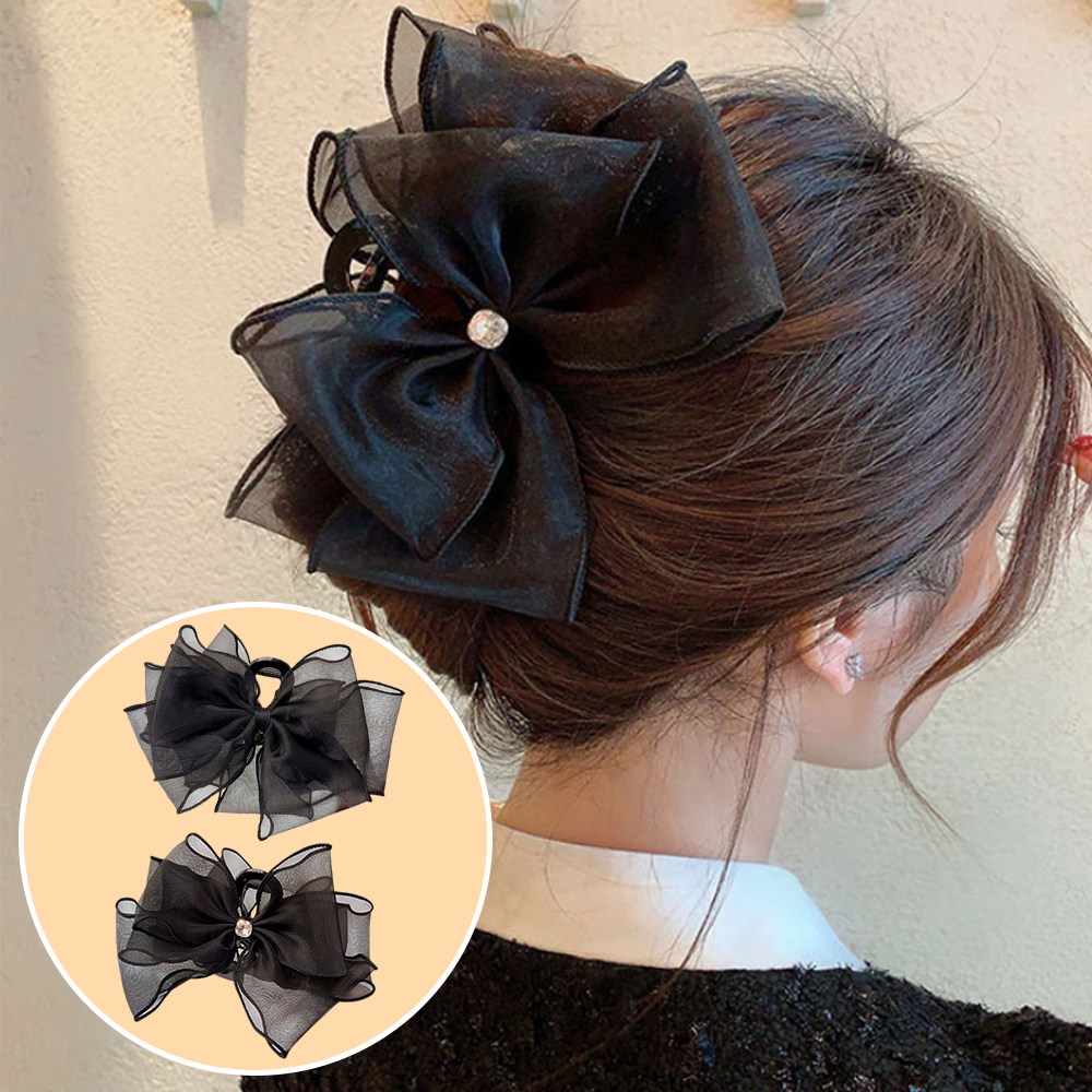 피플피 대왕 리본 반묶음 올림머리 큰 집게핀 2개 세트 5,800원