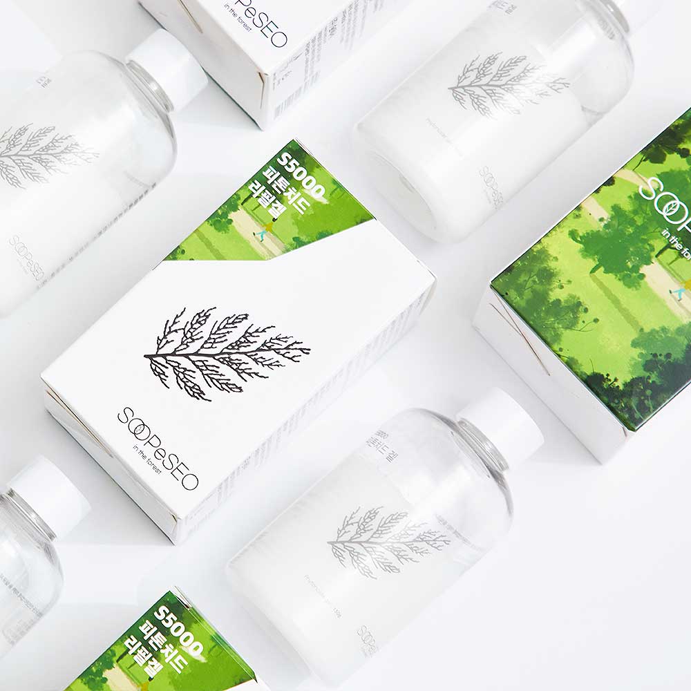 천연 제주 편백나무 숲에서 피톤치드 S1500 / S5000 산림욕기 리필겔 (150g) 18,000원