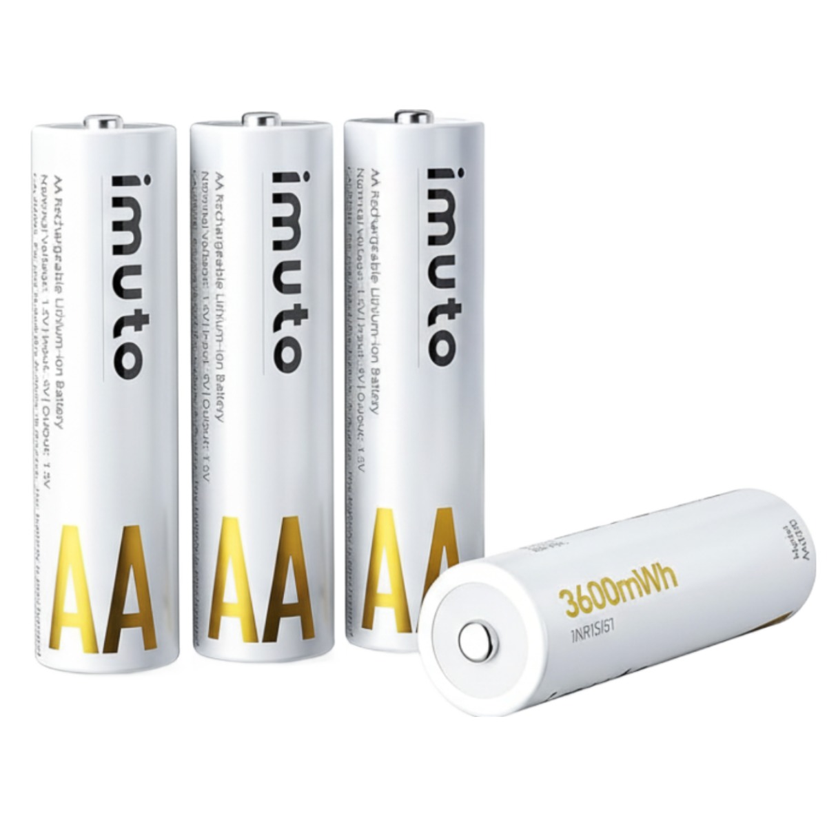 IMUTO 1.5V 리튬 배터리 충전지 건전지 AA 3600mWh, 1세트, 4개입 23,800원