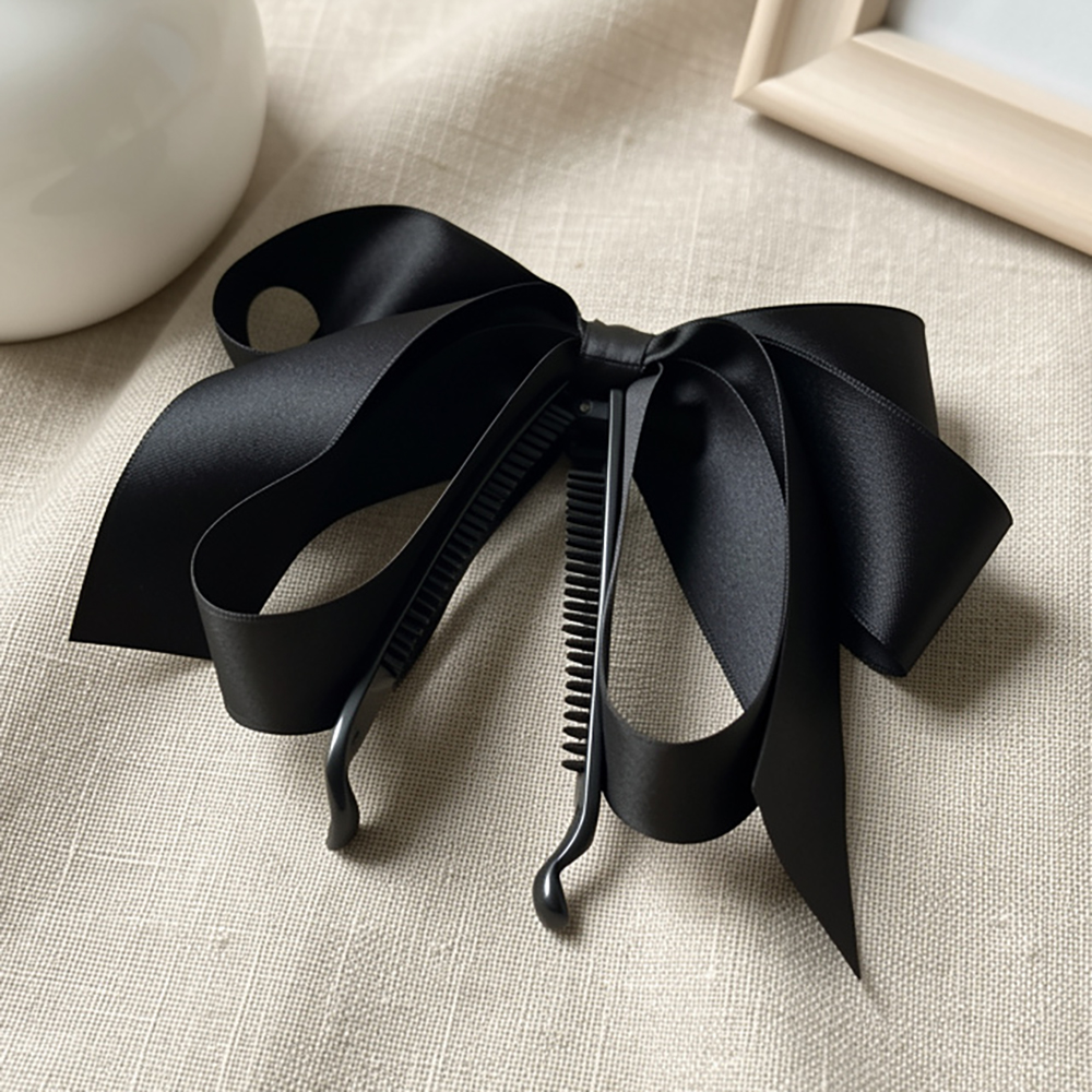 미다미 모드 새틴 3단 빅 리본 바나나핀 1638 7,900원