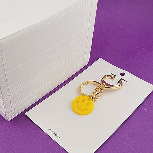 비즈톡 [Z-27-03]열쇠고리 포장지 키링포장지 80x130mm 화이트 ,10개 1,100원