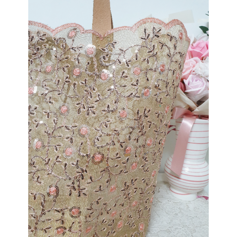 눗1)미니로즈줄기꽃자수가방지, 70개, 연핑크 4,900원