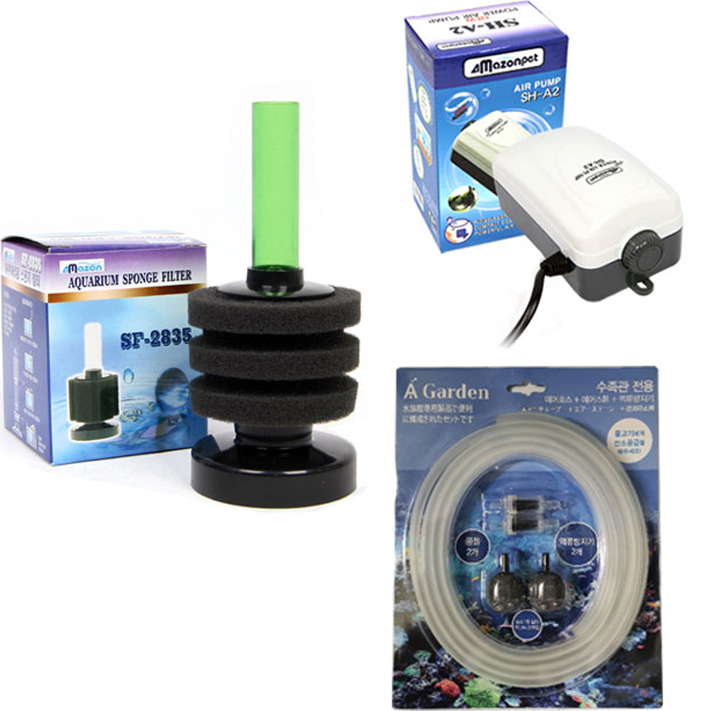 아마존 관상어용 2구 기포발생기 소형 어항용 SH-A2 세트 15,000원