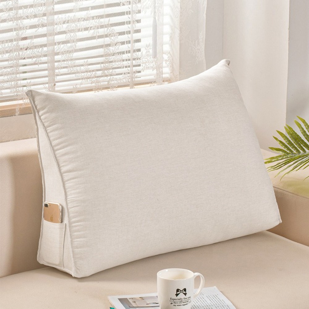 조아홈 삼각 방울솜 침대 등받이 쿠션, 샌드베이지 26,900원