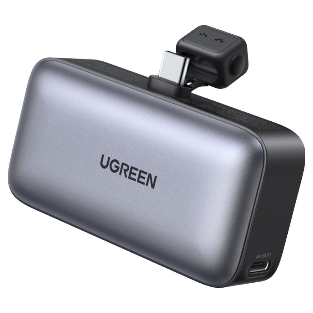 유그린 도킹형 양방향 20W PD 고속충전 보조배터리 5000mAh C타입 22.5W, 그레이블랙, PB503 39,900원