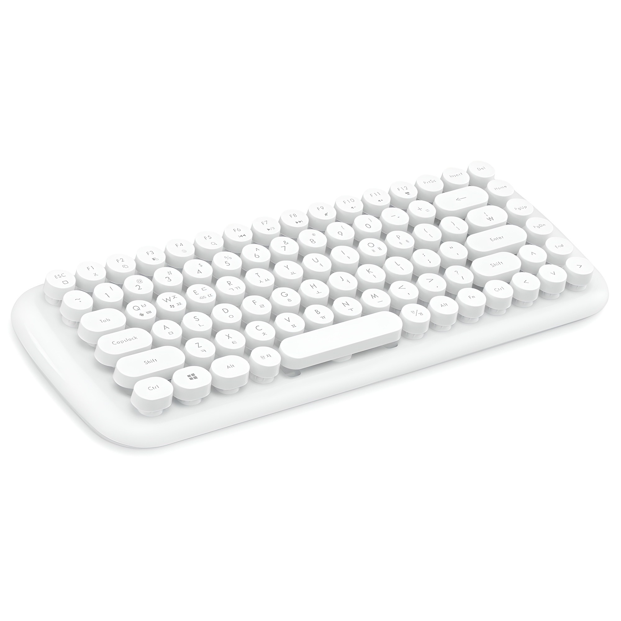 엑토 레트로 팝 미니 블루투스 무선 텐키리스 키보드, 화이트, BTK-03, 상품기술서참고 22,660원