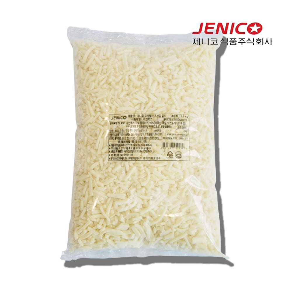 자연치즈 100% 모짜렐라 피자치즈 2.5kg 대용량 자연치즈 슈레드, 1개, 2.5kg 30,400원