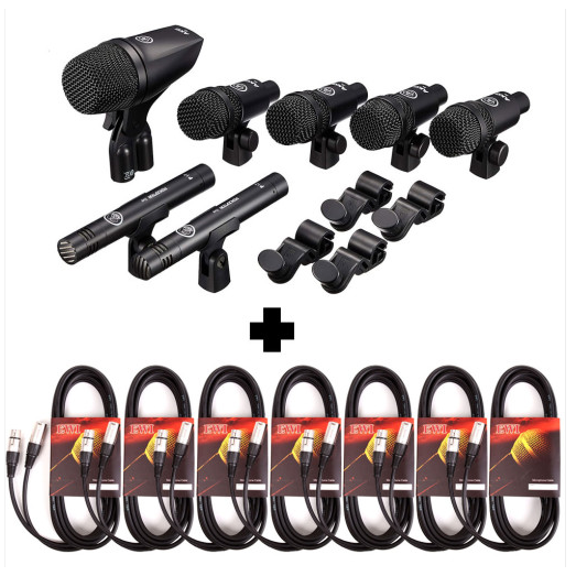 AKG DRUM SET SESSION1 드럼마이크 패키지 마이크케이블 5M 7개 650,000원