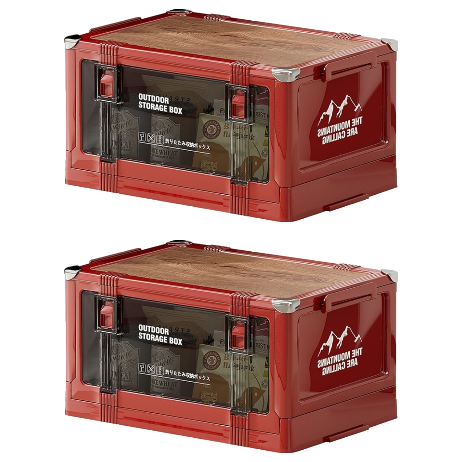 YEAAYE 캠핑용 접이식 폴딩 커버 수납 박스 나무 뚜껑 포함 소형 21,330원