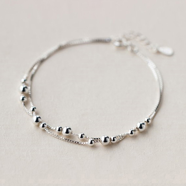 S925실버 체인 브릴리언트 볼 은팔찌 B0484 23,800원