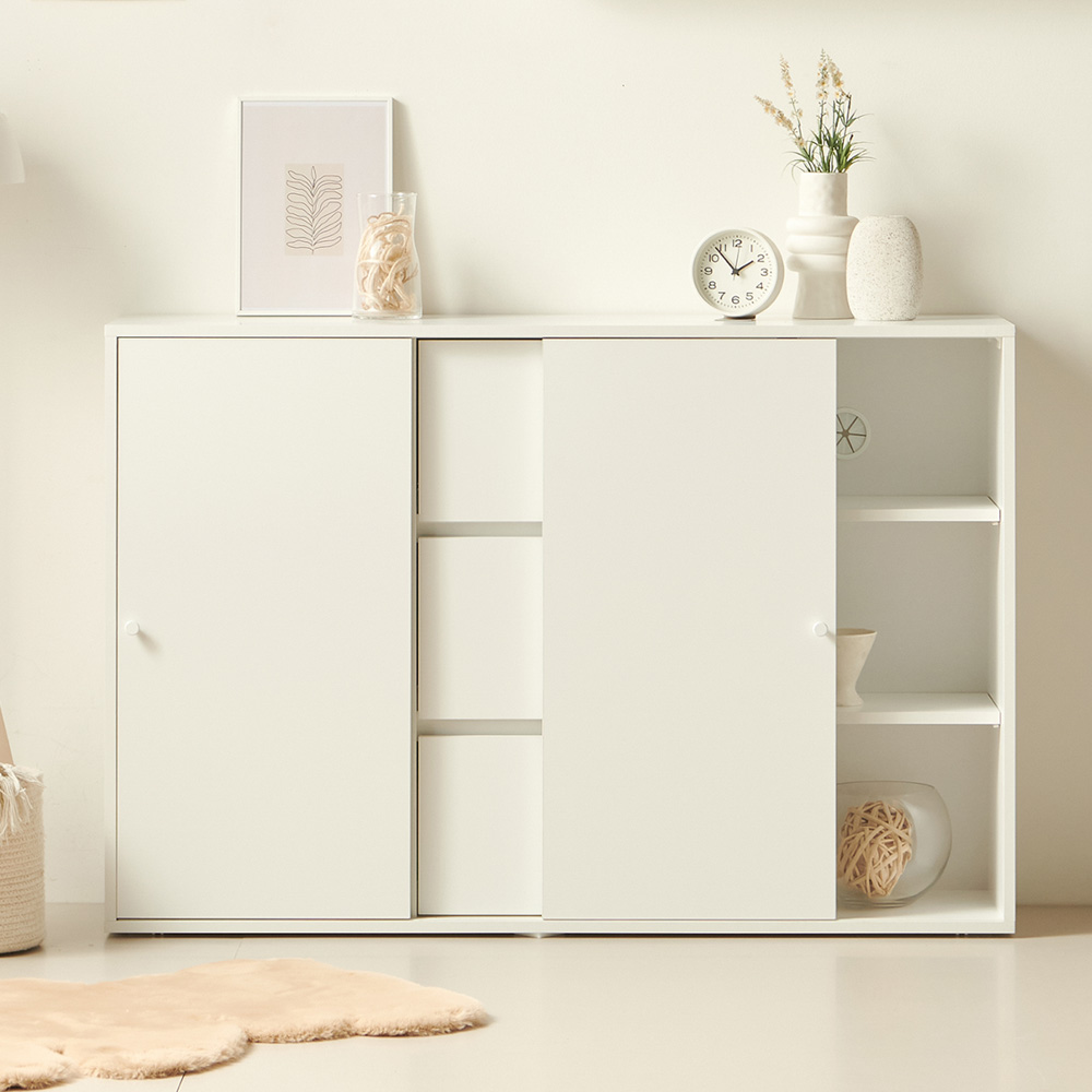 룸앤디 국내 제조 스르륵 슬라이딩 3단 일반형 수납장 방문설치 123,900원