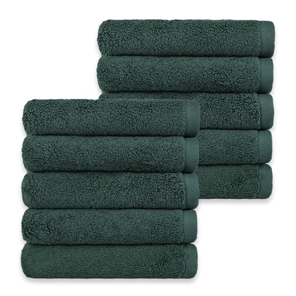 코튼앨리 호텔 수건 40수 200g 코마사 최고급 타올, 딥그린, 10개 26,900원