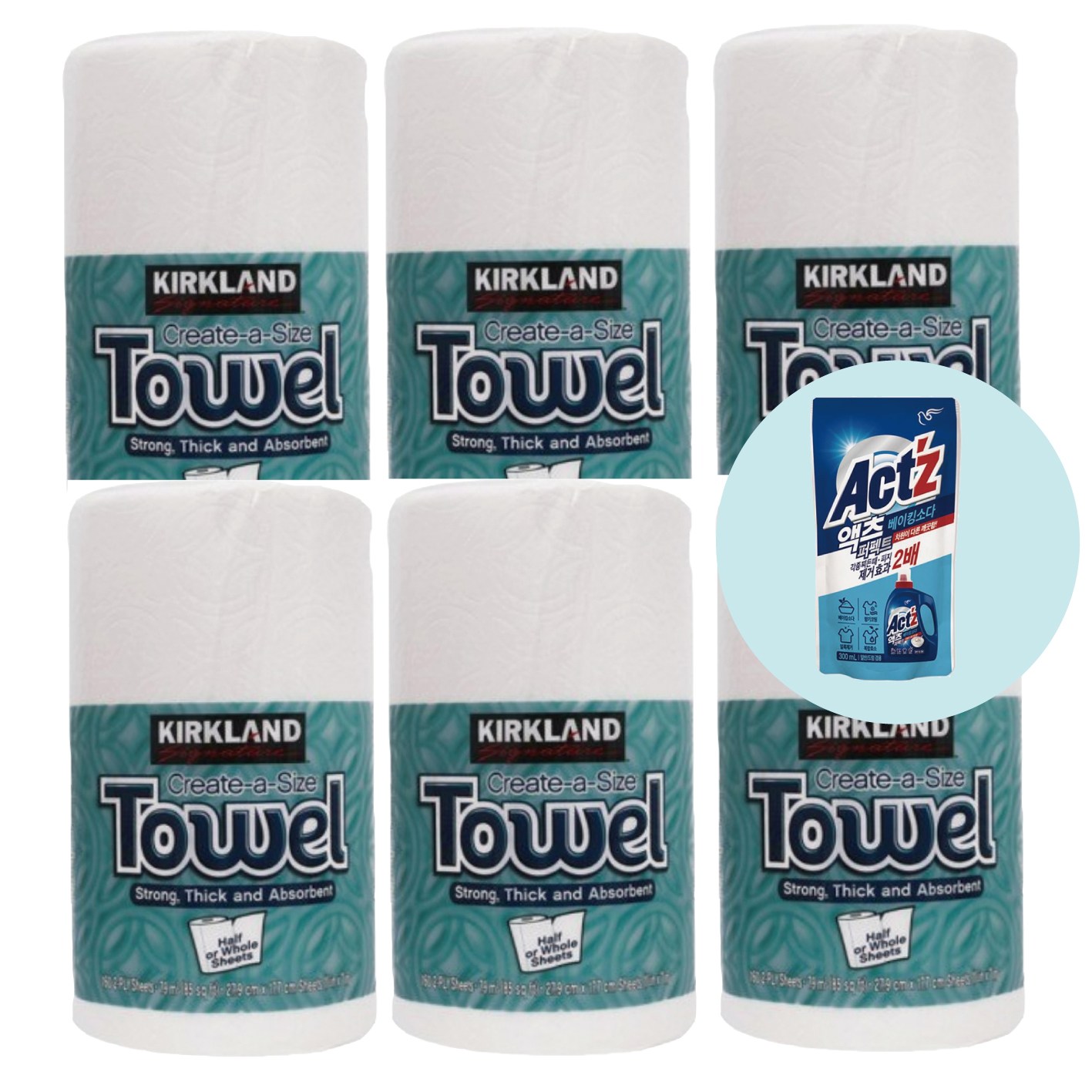 코스트코 키친타올 천연펄프 160매 액츠300ml증정, 1세트, 6롤 26,400원