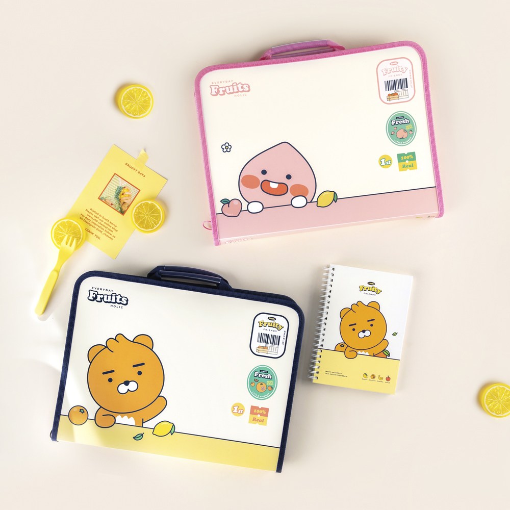 카카오프렌즈 / 리틀카카오프렌즈 프루티 손잡이 지퍼파일 / 라이언, 어피치 / 지퍼화일 지퍼화일케이스 파일가방 파우치파일 초등학생미술가방 지퍼파일가방 서류정리 문서정리 9,600원