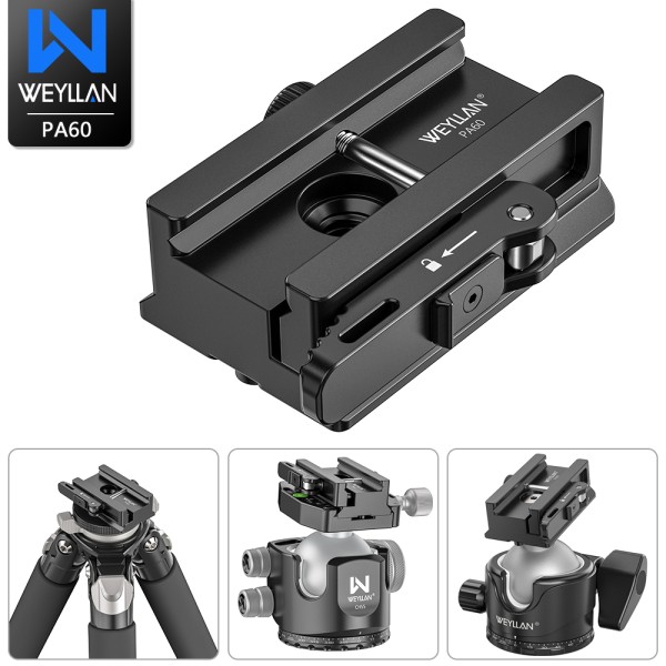 피카티니 레일 클램프 올 메탈 CNC 아르카 투 어댑터 마운트 레버 릴리즈 스위스 WEYLLAN PA60 삼각대 헤드 64,000원