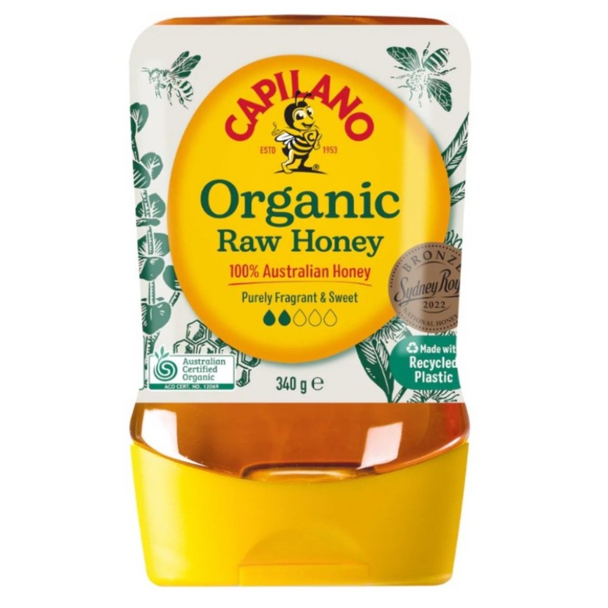 호주꿀 100 % 카필라노 유기농꿀 튜브형 Capilano 100% Pure Australian Honey Organic Raw Squeeze, 1개, 340g 26,900원