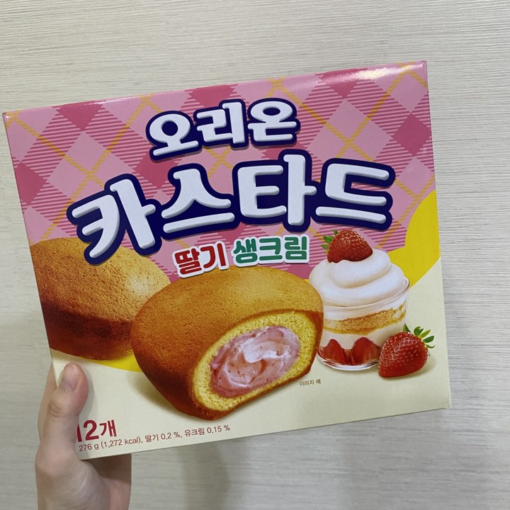 오리온 카스타드 딸기 생크림 12p, 276g, 8개 38,900원