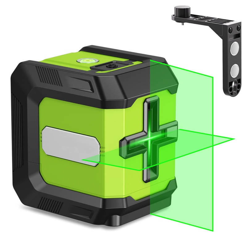 미니 고정밀 수평기 휴대용 그린 레이저 레벨기 2라인 줄자 미니 수평계 측정기 실내외 공용 39,800원