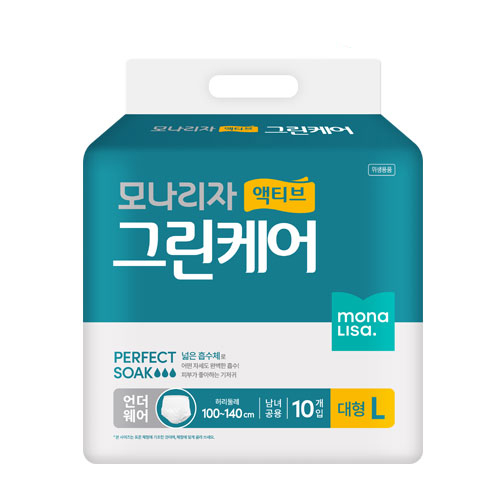 모나리자 남녀공용 액티브 그린케어 성인기저귀, 대형, 10개입, 1개 6,880원