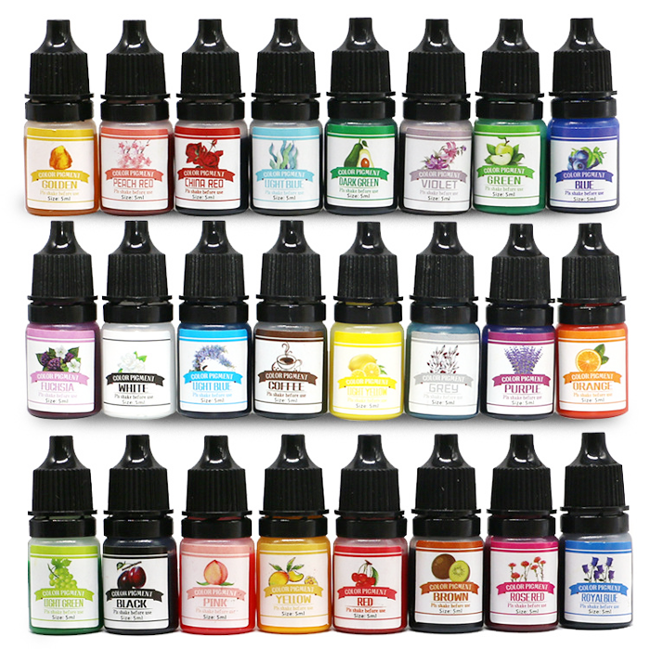 [드그라쎄] 크리스탈 레진 공예 조색제 24색 uv레진 크리스탈 에폭시, 블루, 1개 1,100원