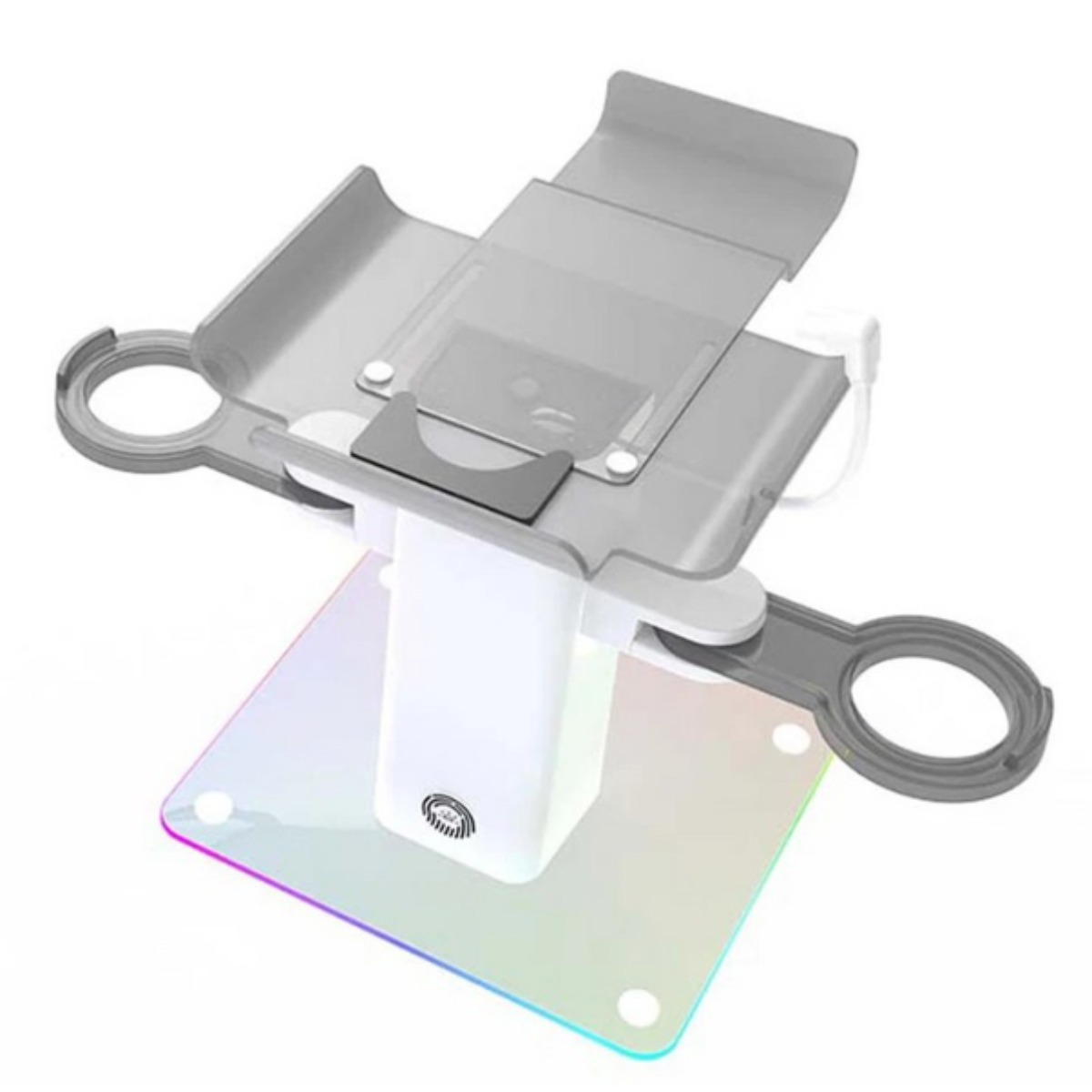 VR 충전 디스플레이 스탠드 RGB 보관 스탠드 VR 충전 스탠드 메타 퀘스트 3s/퀘스트 3/2와 호환 가능 VR 헤드셋 충전 그립 컨트롤러 보관 VR 액세서리, 1개, White 36,000원