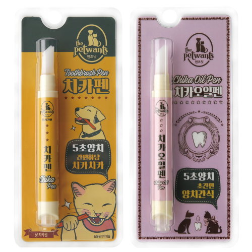 더펫원츠 치약칫솔일체형 고양이 치석케어 2종 세트 22,000원