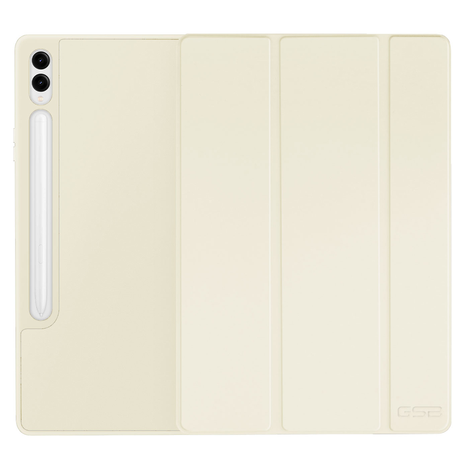 지에스비케이스 갤럭시탭 S펜 수납 파스텔 스마트 커버 케이스, 크림아이보리, 1개 15,400원