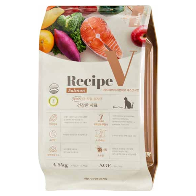 유한양행레시피브이 1세 이상 고양이 세븐제로 건식사료 37,800원