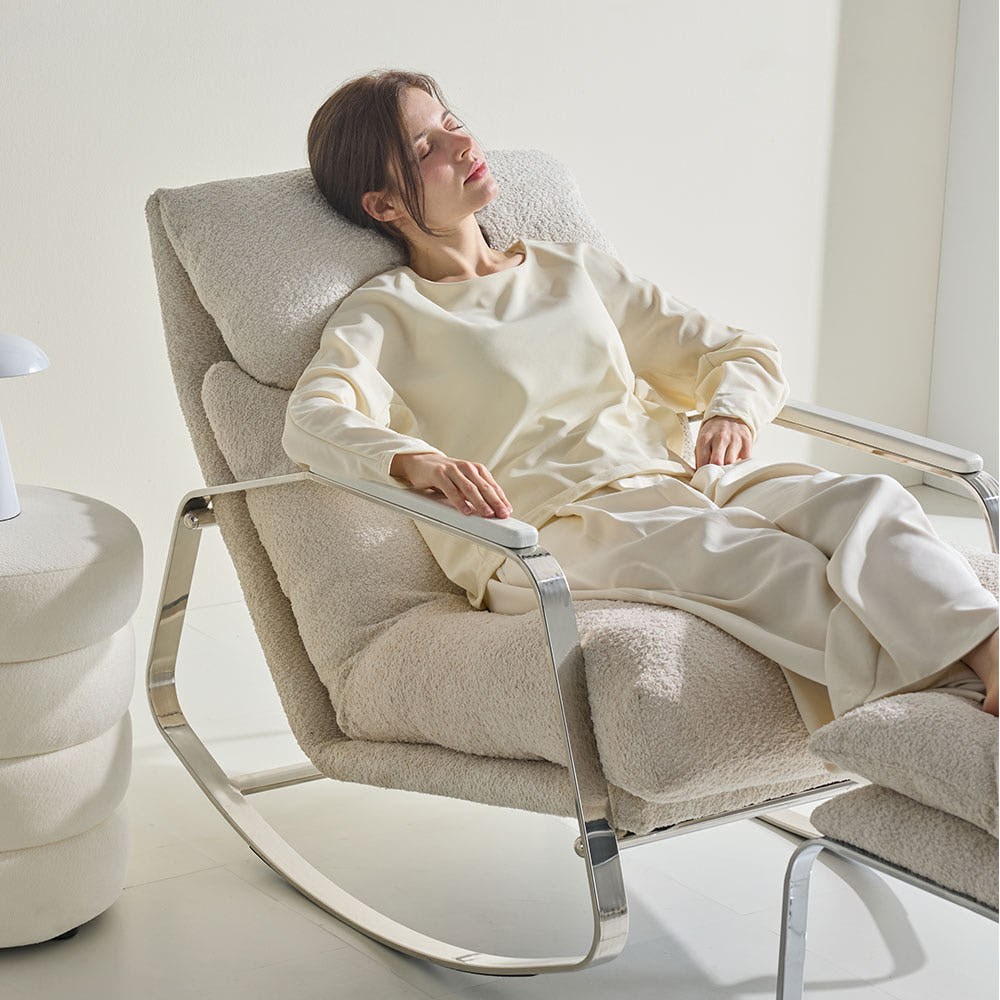 까르엠가구 1인용 패브릭 안락 수유 흔들 의자 쇼파 SF-007 359,000원