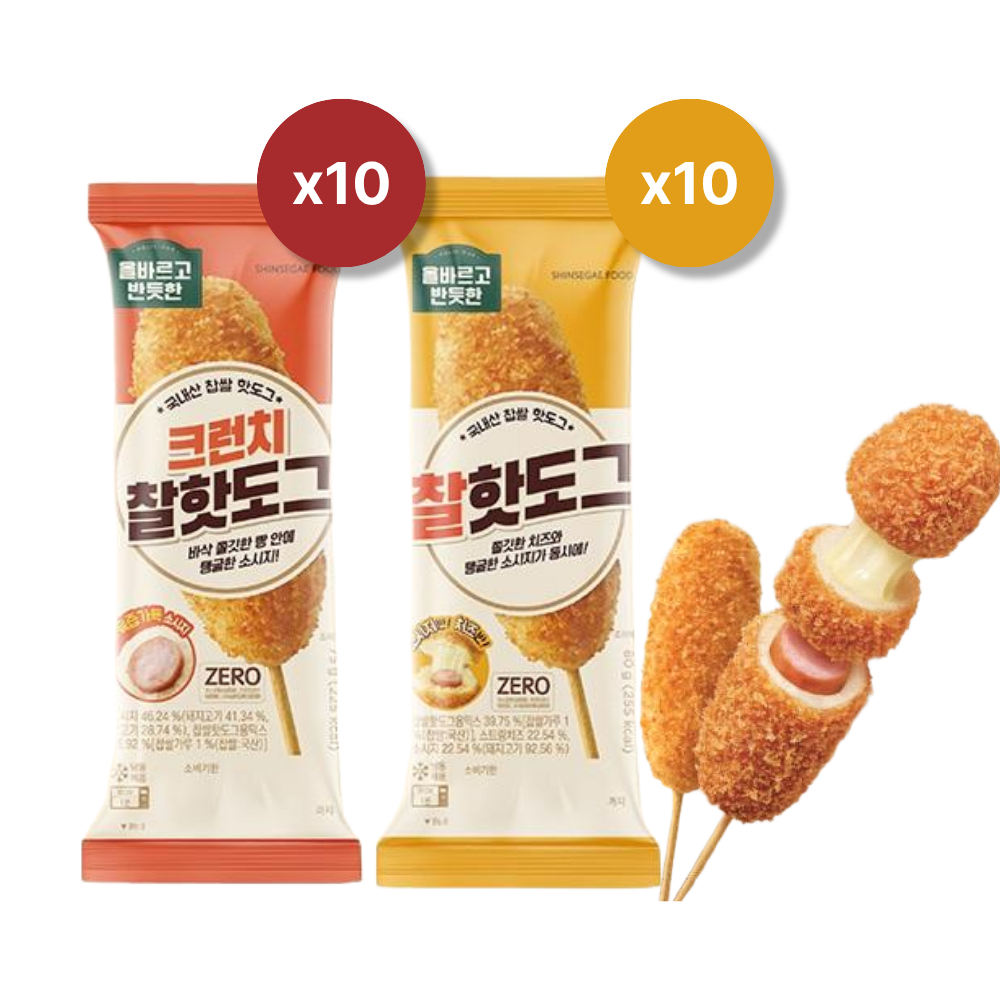 [DBM] 올반 크런치 핫도그 +찰핫도그 (20개세트) 24,400원