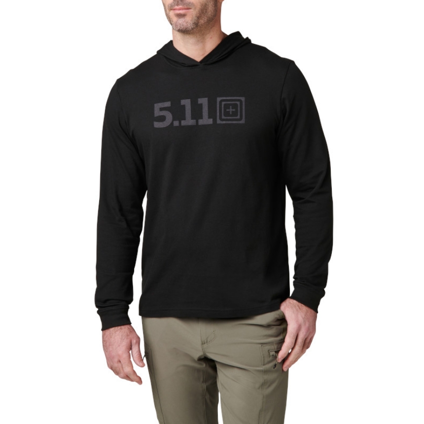 5.11 택티컬 511로고 후드 티셔츠(블랙) - Hooded Long Sleeve Tee (Black) 67,000원
