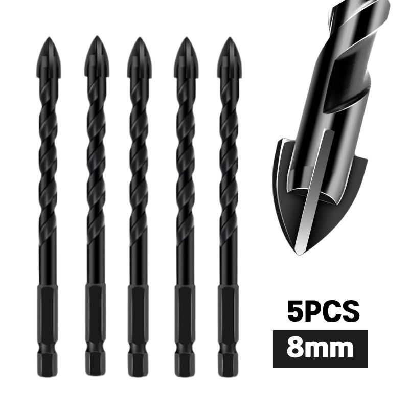 tinduo 만능 드릴비트 멀티 드릴 비트 콘크리트 타일 유리 대리석 석재 전동드릴 기리 3.4.5.6.8.10.12mm 5P 세트 6,300원