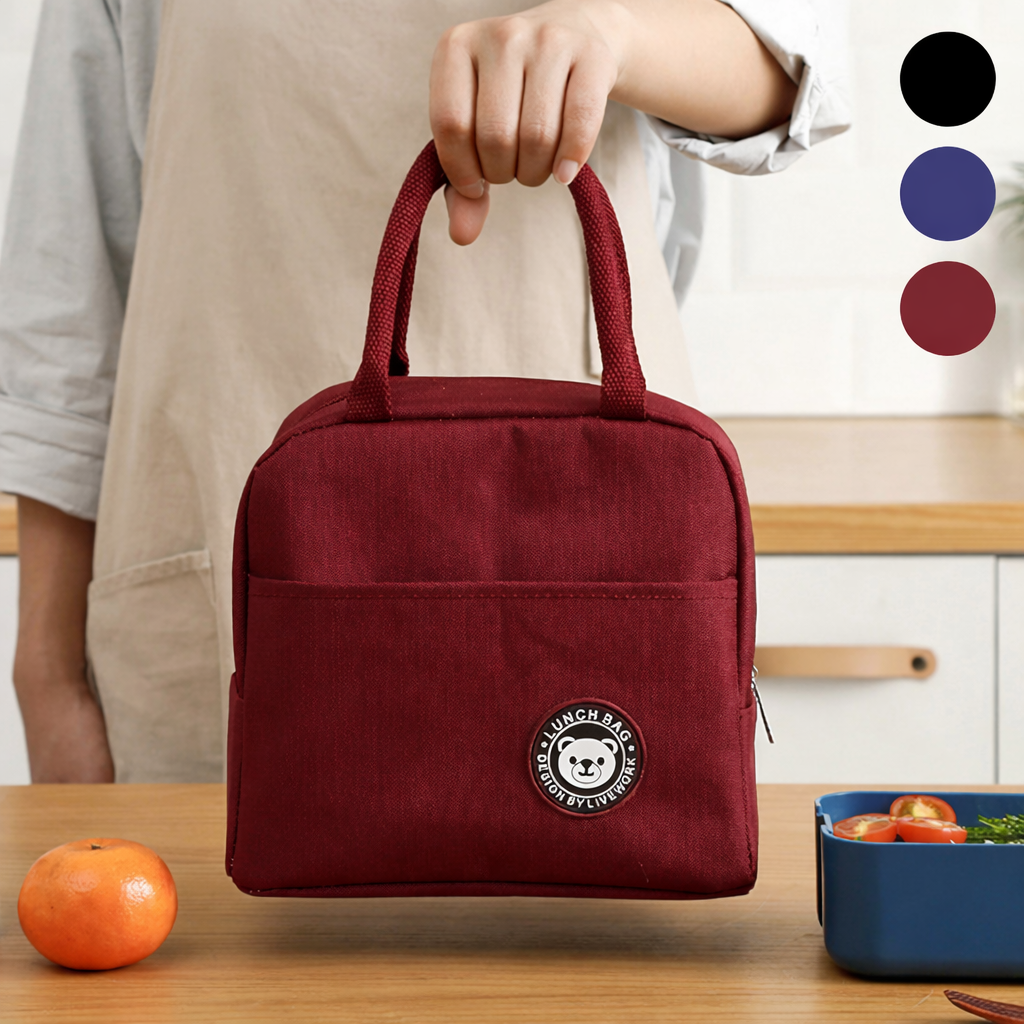 라티엘 강력한 보온 보냉 도시락 가방, 버건디, 1개 9,900원