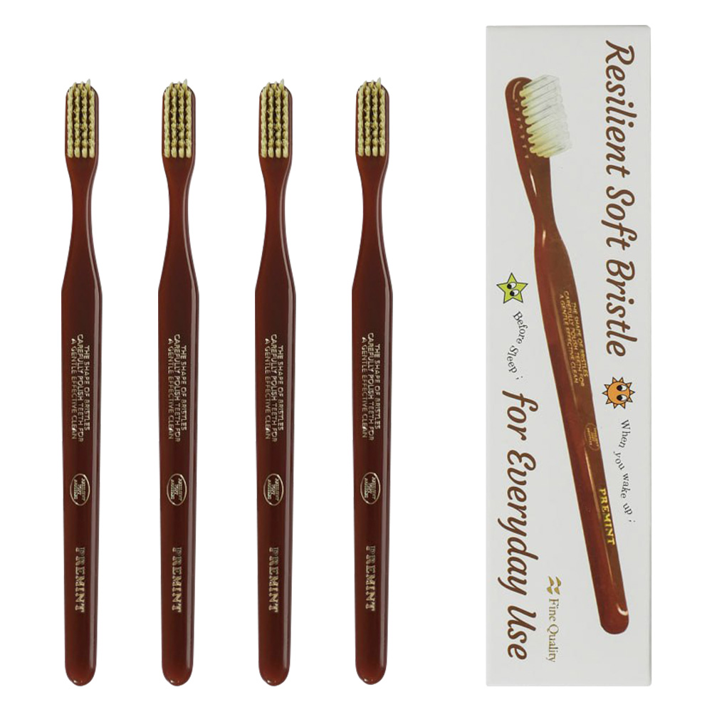 PREMINT 프레민트 프리미엄 칫솔 브라운, 4개, 1개입 32,000원