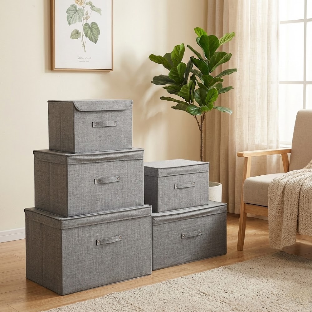 실버미어 접이식 패브릭 수납박스 2P, 2개, 그레이 31,800원