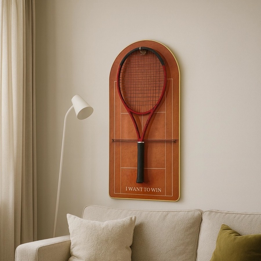 태림 테니스 코트 인테리어 액자 라켓 거치형 스포츠 벽장식, 프랑스 오픈 클레이, 1개 57,000원