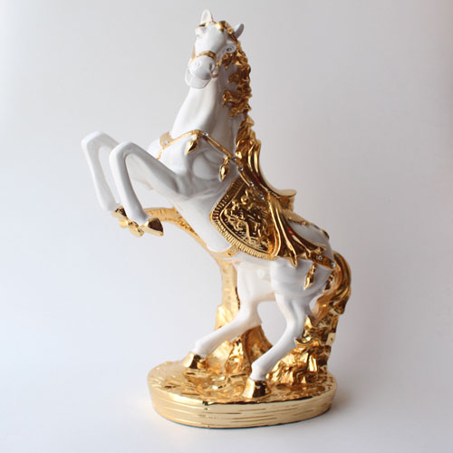 아네샵 성공운 들이는 말 장식품 조각상 돈 들어오는 황금 말 거실 인테리어 장식 소품 성공, 백마 99,000원