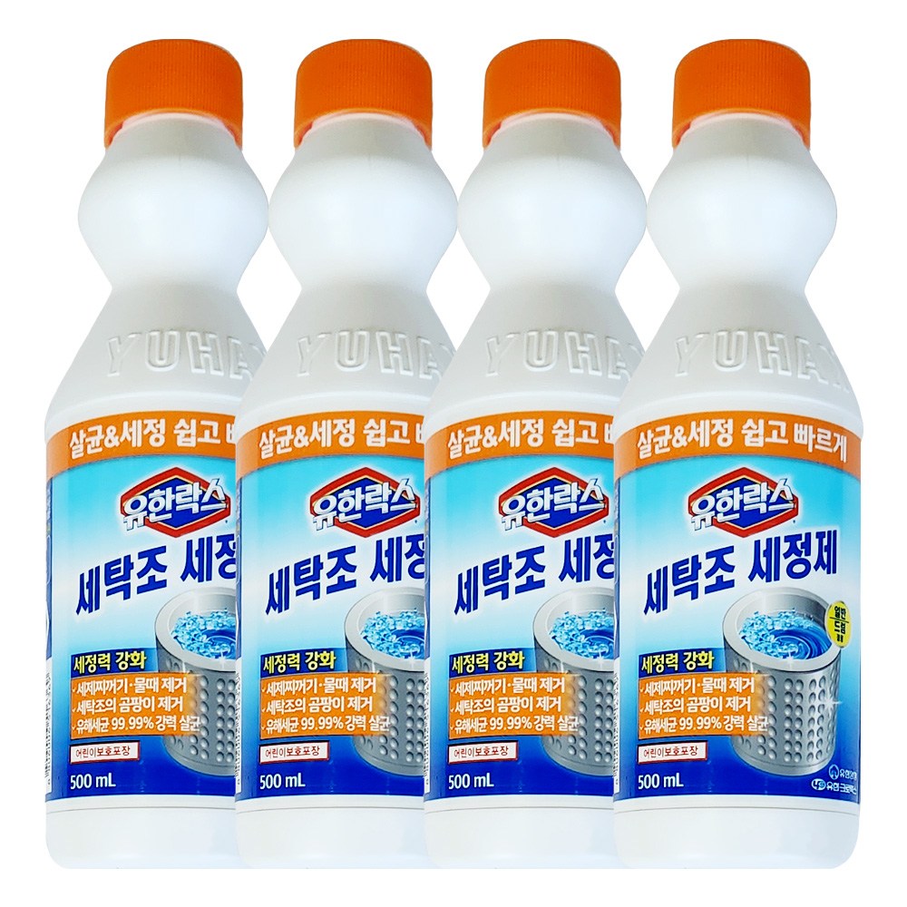 유한락스 세탁조 세정제 500ml X 4개 15,600원