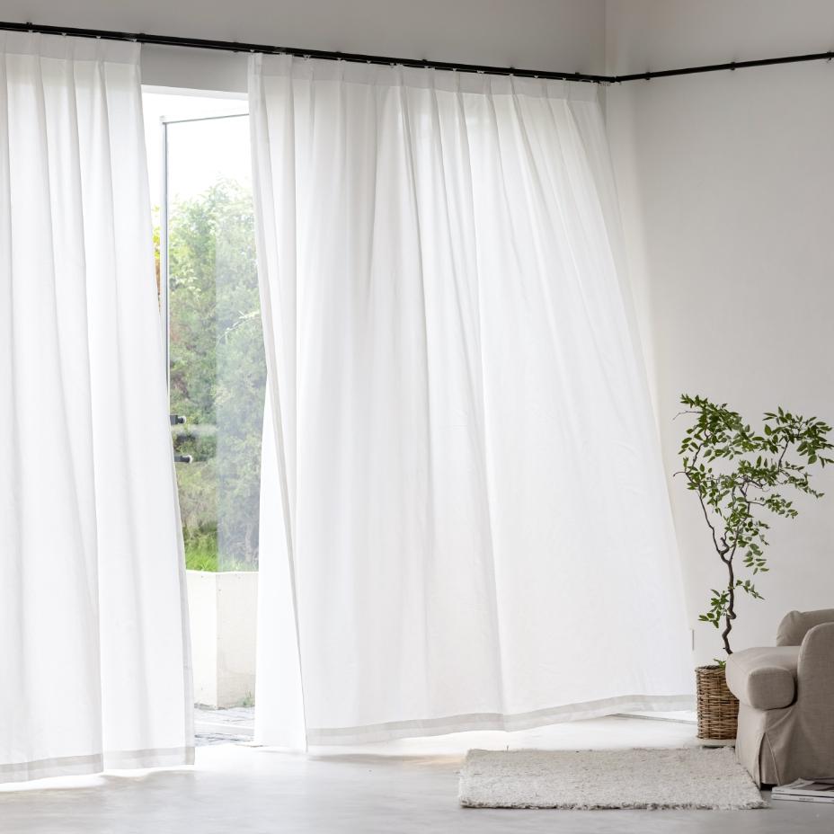 홈키안 형상기억 항균 단열 비침없는 두꺼운 쉬폰 차광 커튼 19,300원