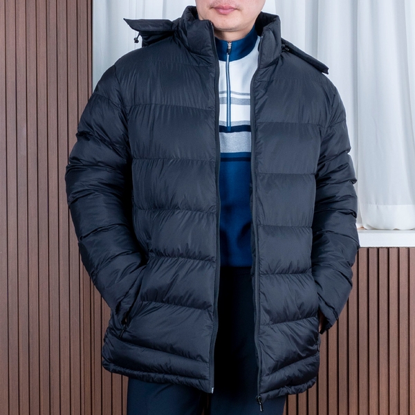 중년 남성 한겨울 따뜻한 윈드락 히트가드 후드 하프 패딩 점퍼 65,800원