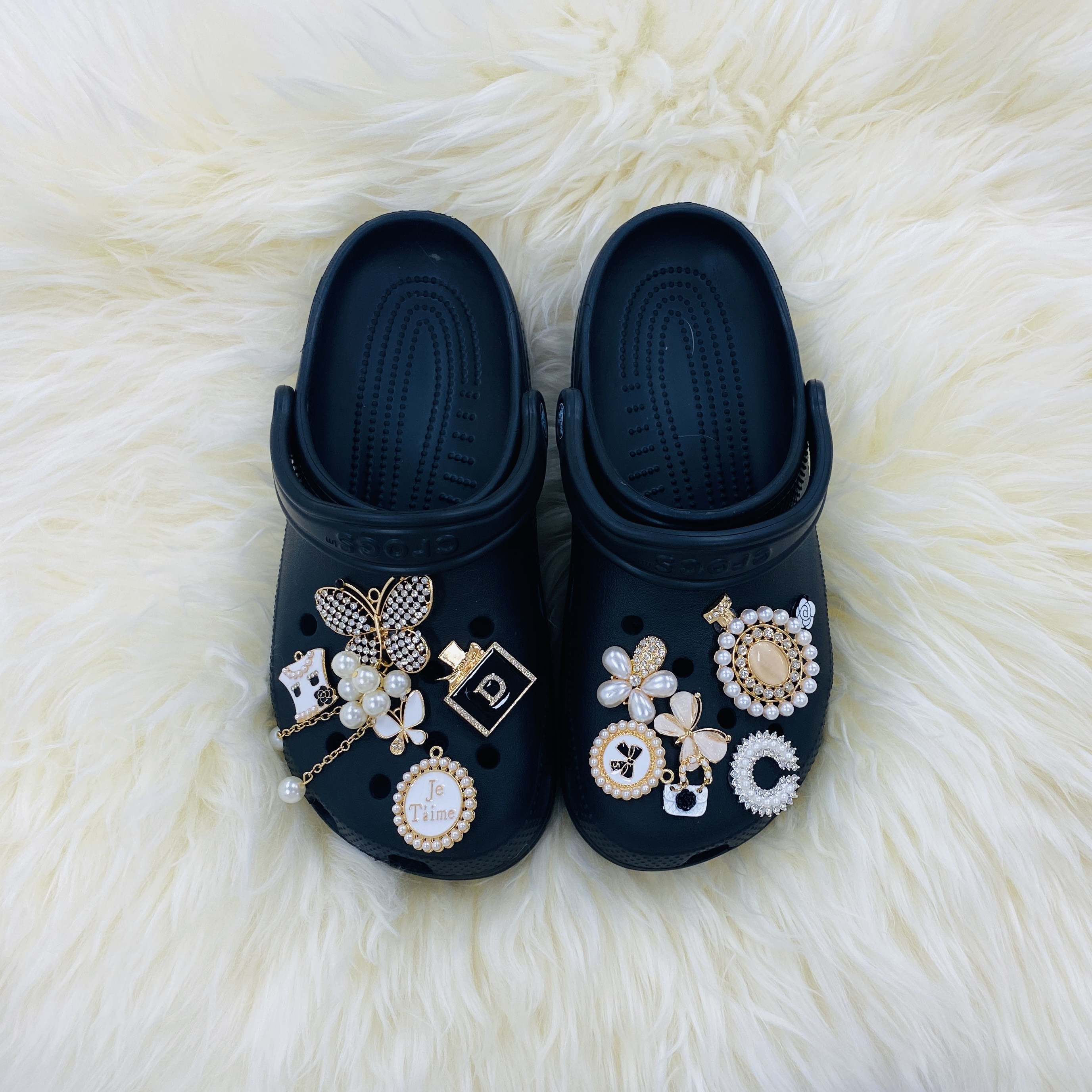쁘띠끄 보석 큐빅 진주 신발 파츠세트 실내화 악세사리 11,500원