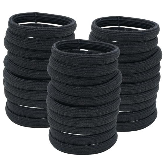 이쁨달다 국산 무매듭 와이드형 머리끈 33개세트 고탄력 검정 헤어끈 12,690원