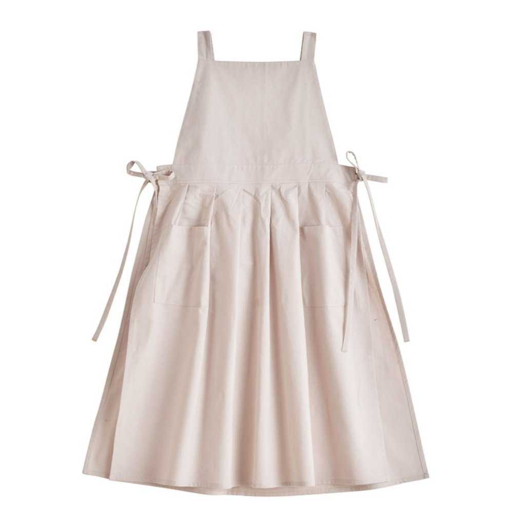 방수 트임 원피스 앞치마 분위기 있는 생활 방수 가정용 주방 집들이선물, 연핑크, 1개 21,900원