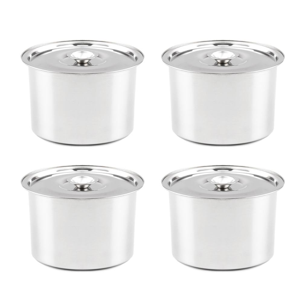 원형 스텐 바트 뚜껑포함 4개입 세트 사이즈 선택 카페 식당 BMP 뼈통 보관용기, 4개, 단일 10,800원