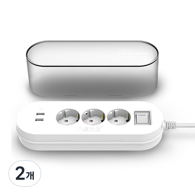 네모탭 네모플러스박스 멀티탭 3구 SY-NA3 USB 36,200원