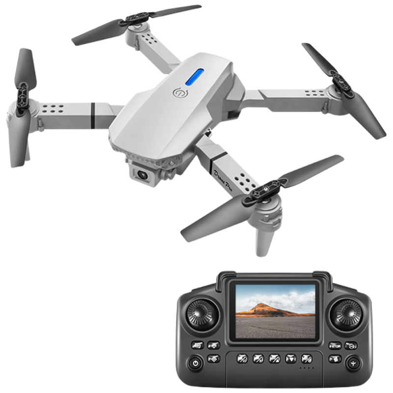 RYZO E88-pro 드론 4K 초고화질 광류 정밀 호버링 2.4인치 리모컨 자동 장애물 회피 초보자용, 흰색, 1개, 현재가 60,800원