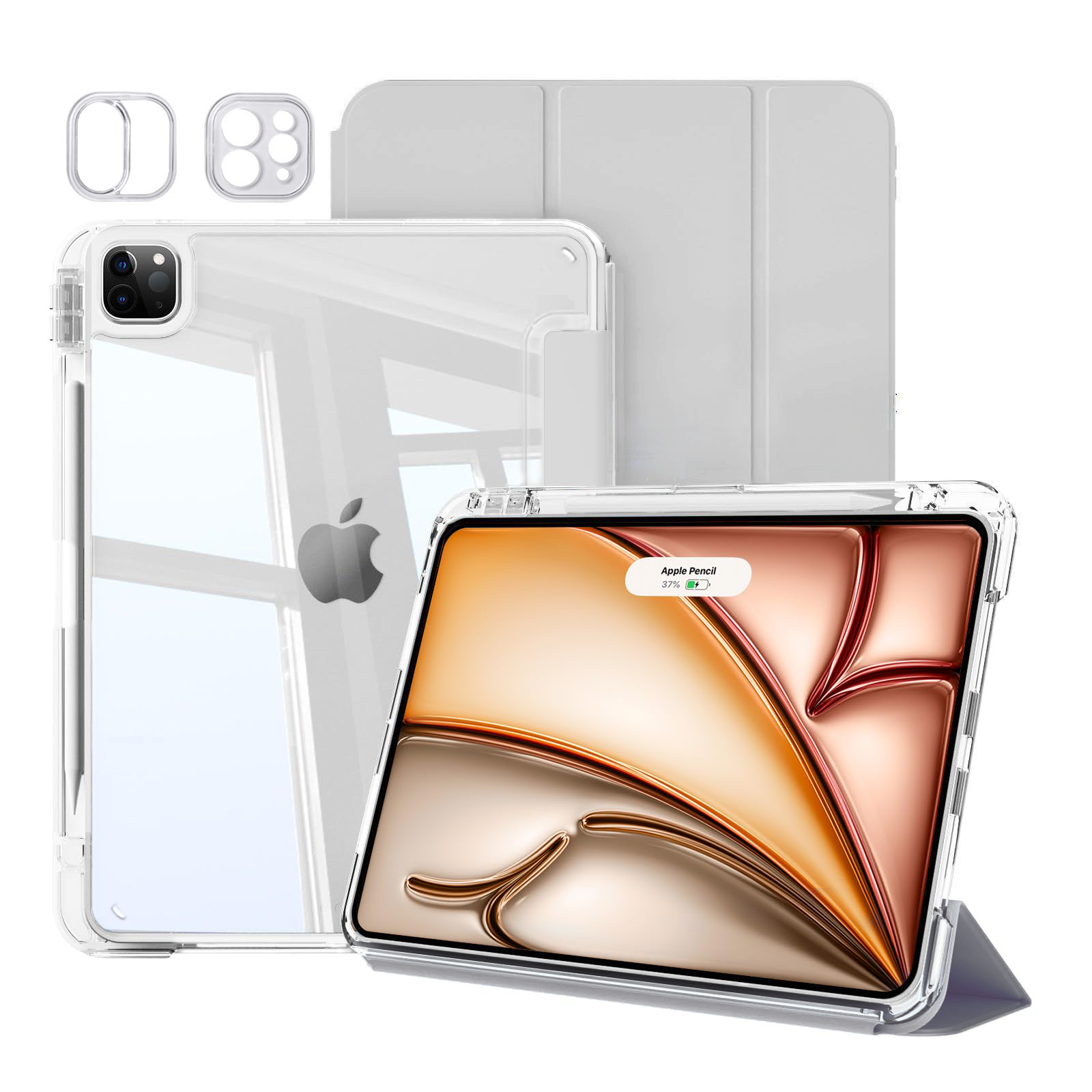 헤미션 아이패드 펜슬 수납 클리어 범퍼 스마트커버 태블릿 케이스 에어8/7/6 프로8/7/6/5/4/3세대 11/13인치 14,800원