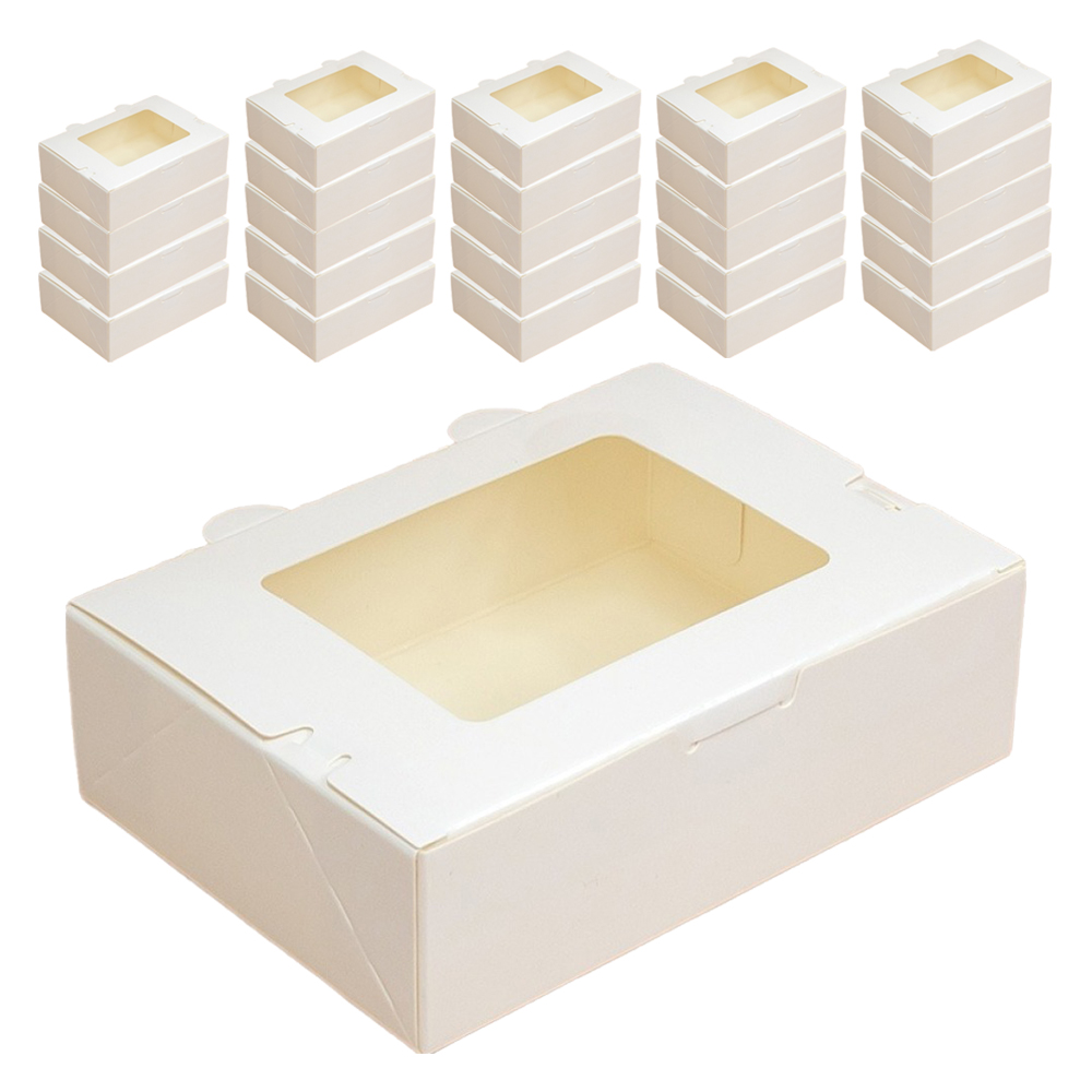 제이팩토리 화이트 투명창 쿠키 포장박스, 백색, 25개 9,500원